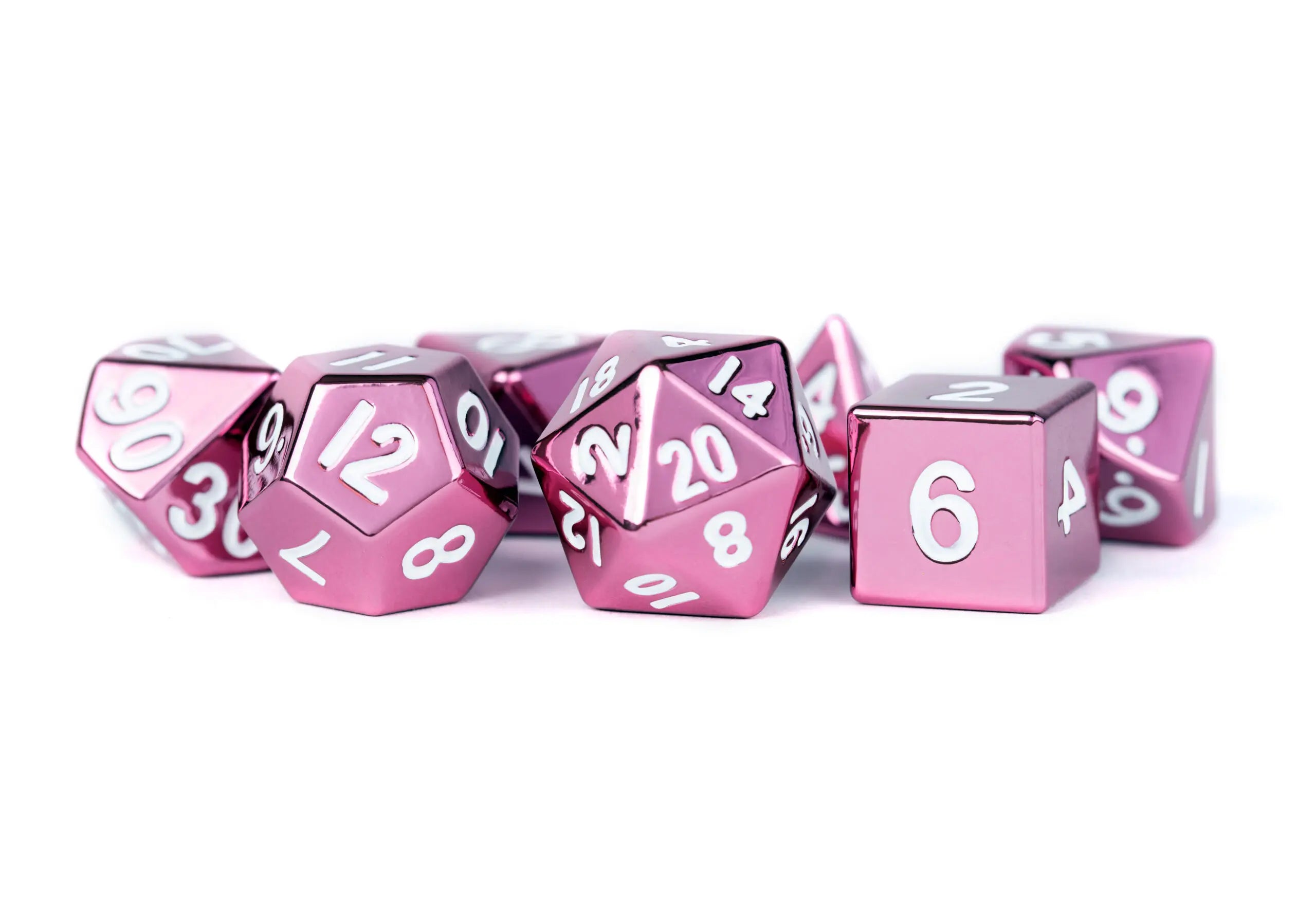 FANROLL METALLIC DICE: PINK 16mm POLYHEDRAL DICE SET | Gamers Paradise