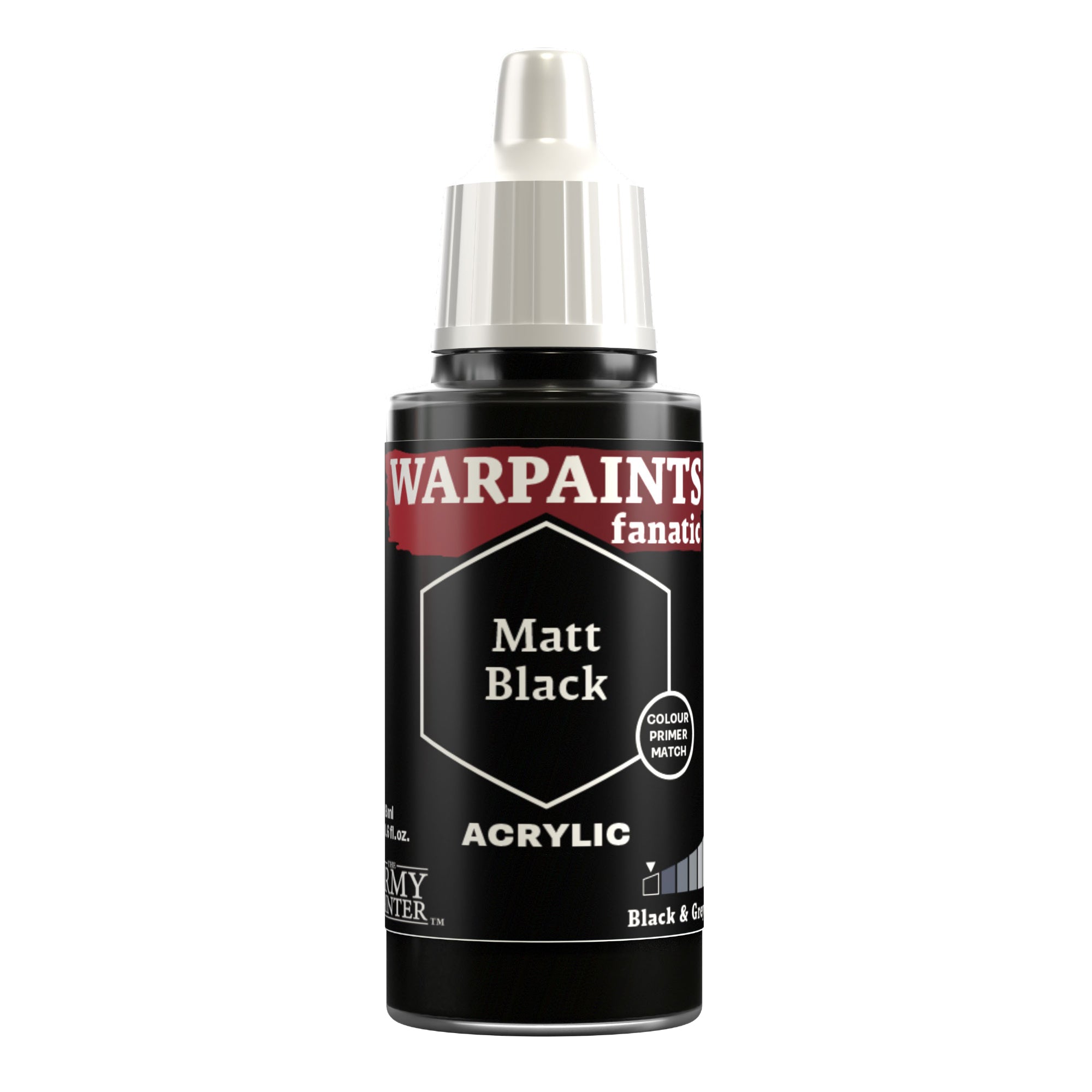 Warpaints Fanatic: Matt Black 18ml | Gamers Paradise