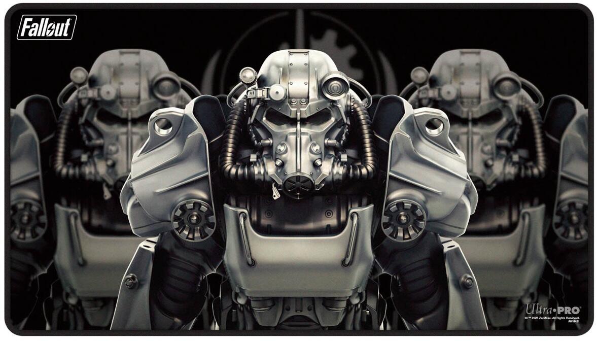 Ultra PRO: Black Stitched Standard Gaming Playmat - Brotherhood of Steel (Fallout) | Gamers Paradise
