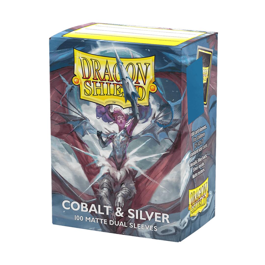 Dragon Shield: Standard 100ct Sleeves - Blue (Cobalt & Silver) | Gamers Paradise