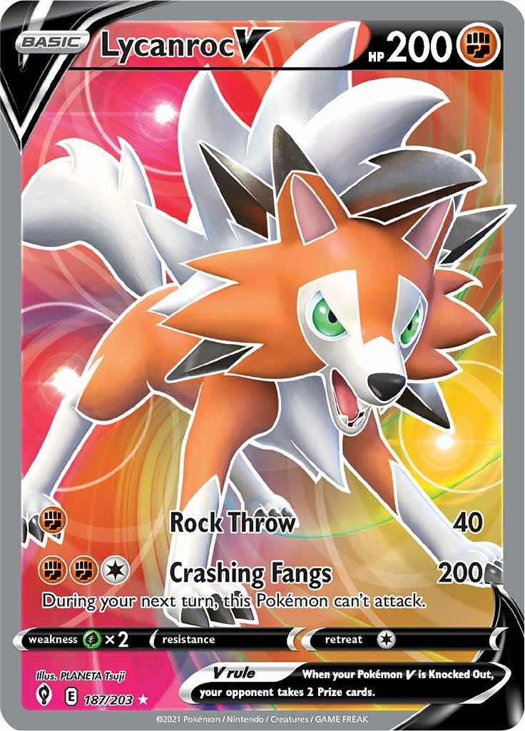 Lycanroc V (187/203) [Sword & Shield: Evolving Skies] – Gamers Paradise