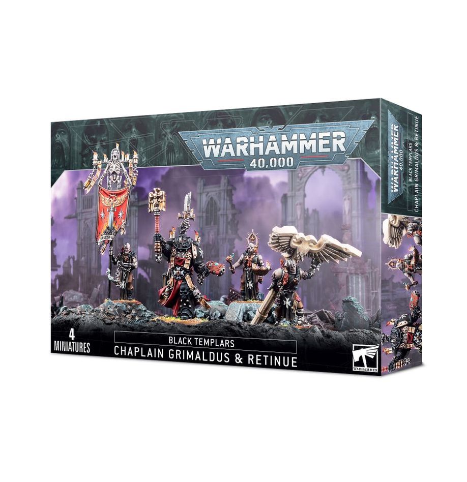 Warhammer 40k - Black Templars - Chaplain Grimaldus & Retinue | Gamers Paradise