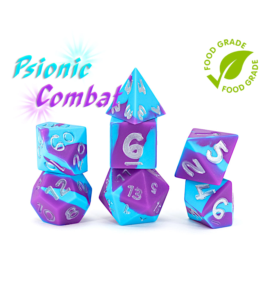 “Psionic Combat” 16mm Silicone Anti-Stress Dice | Gamers Paradise