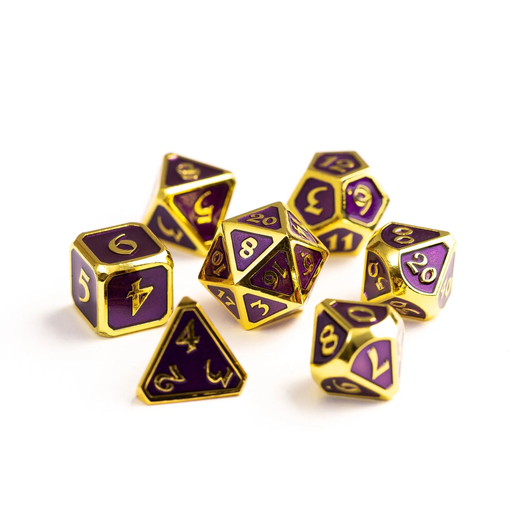 DIE HARD DICE - 7pc RPG Set - Mythica Gold Amethyst | Gamers Paradise