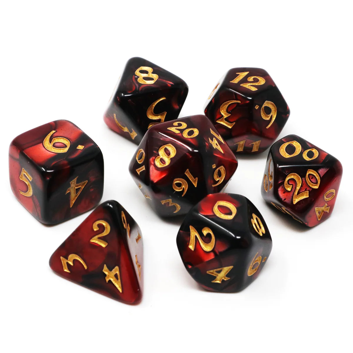 DIE HARD DICE - 7pc RPG Set - Inquisitor with Gold | Gamers Paradise