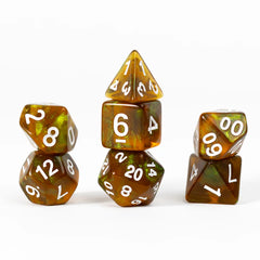 SIRIUS DICE: 7ct PolyDice Treasure Peridot | Gamers Paradise
