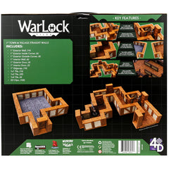WARLOCK TILES: EXPANSION PACK - 1 IN. TOWN & VILLAGE STRAIGHT WALLS | Gamers Paradise