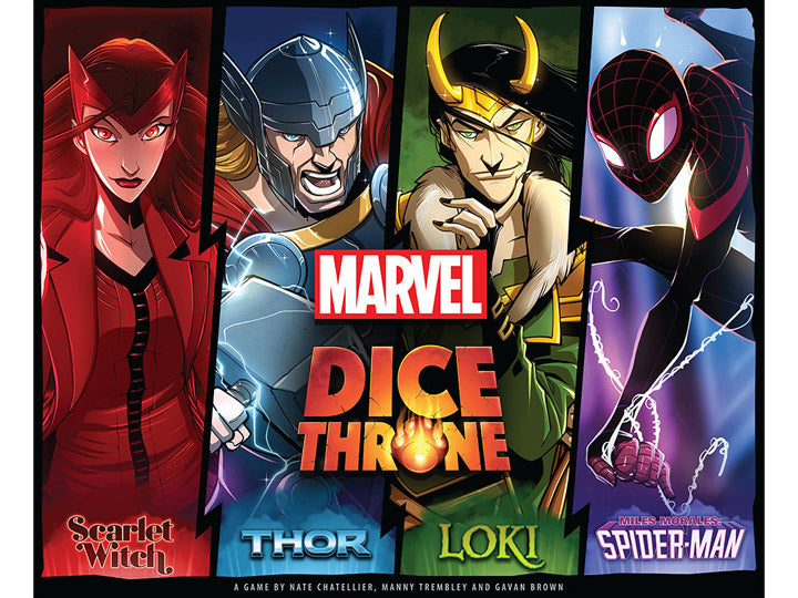 Dice Throne: Marvel 4-Hero Box (Scarlet Witch, Thor, Loki, & Spider-Man) | Gamers Paradise