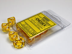 CHESSEX TRANSLUCENT DICE: YELLOW & WHITE SETS | Gamers Paradise