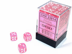 CHESSEX TRANSLUCENT DICE: PINK & WHITE SETS | Gamers Paradise