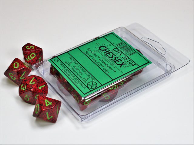 CHESSEX SPECKLED DICE: STRAWBERRY SETS | Gamers Paradise