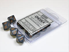 CHESSEX OPAQUE DICE: DARK GREY & COPPER | Gamers Paradise