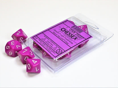 CHESSEX OPAQUE DICE: LIGHT PURPLE & WHITE SETS | Gamers Paradise