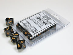 CHESSEX OPAQUE DICE: BLACK & GOLD SETS | Gamers Paradise