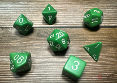 CHESSEX OPAQUE DICE: GREEN & WHITE SETS | Gamers Paradise