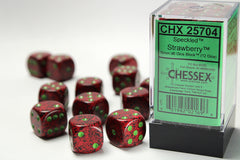 CHESSEX SPECKLED DICE: STRAWBERRY SETS | Gamers Paradise