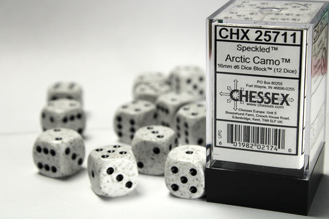 CHESSEX SPECKLED® DICE: ARTIC CAMO SETS | Gamers Paradise