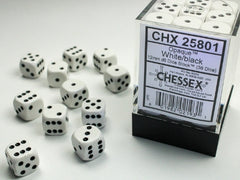 CHESSEX OPAQUE DICE: WHITE & BLACK | Gamers Paradise