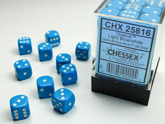 CHESSEX OPAQUE DICE: LIGHT BLUE & WHITE | Gamers Paradise
