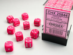 CHESSEX OPAQUE DICE: PINK & WHITE SETS | Gamers Paradise