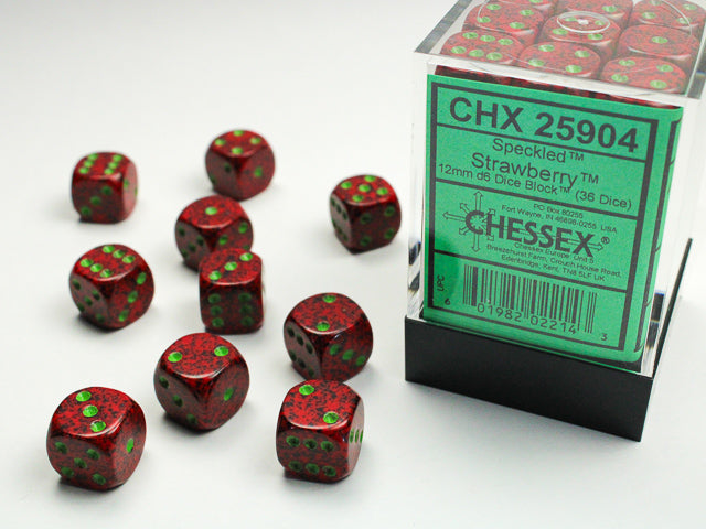 CHESSEX SPECKLED DICE: STRAWBERRY SETS | Gamers Paradise