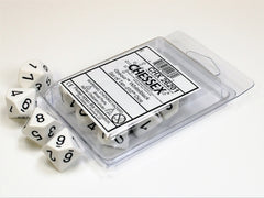 CHESSEX OPAQUE DICE: WHITE & BLACK | Gamers Paradise