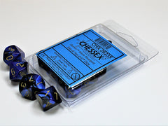 CHESSEX GEMINI DICE: PURPLE-BLACK/BLUE-GOLD | Gamers Paradise