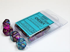 CHESSEX GEMINI DICE: PURPLE-TEAL & GOLD SETS | Gamers Paradise