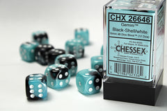 CHESSEX GEMINI DICE: BLACK-SHELL & WHITE SETS | Gamers Paradise