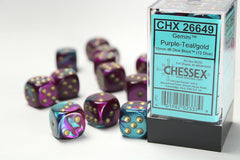 CHESSEX GEMINI DICE: PURPLE-TEAL & GOLD SETS | Gamers Paradise
