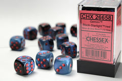 CHESSEX GEMINI DICE: BLACK-STARLIGHT & RED SETS | Gamers Paradise