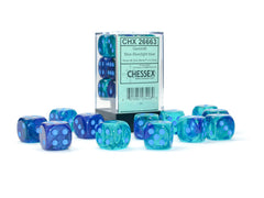 CHESSEX GEMINI DICE: BLUE-BLUE & LIGHT BLUE SETS | Gamers Paradise