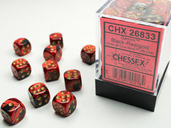 CHESSEX GEMINI DICE: BLACK-RED & GOLD SETS | Gamers Paradise
