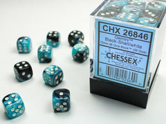 CHESSEX GEMINI DICE: BLACK-SHELL & WHITE SETS | Gamers Paradise