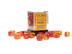 CHESSEX GEMINI DICE: RED-YELLOW/GOLD | Gamers Paradise