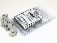 CHESSEX FROSTED DICE: CLEAR & BLACK SETS | Gamers Paradise