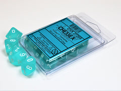 CHESSEX FROSTED DICE: TEAL& WHITE | Gamers Paradise