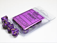 CHESSEX VORTEX DICE: VORTEX PURPLE & GOLD SETS | Gamers Paradise