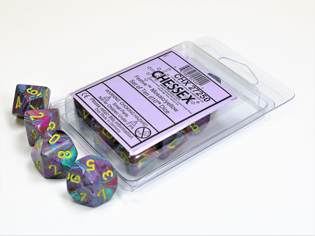 CHESSEX FESTIVE DICE: MOSAIC & YELLOW SETS | Gamers Paradise