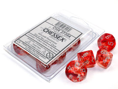 CHESSEX NEBULA DICE: RED & SILVER SETS | Gamers Paradise