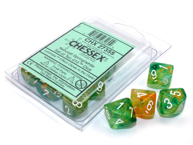 CHESSEX NEBULA DICE: SPRING & WHITE SETS | Gamers Paradise