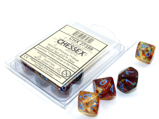 CHESSEX NEBULA DICE: PRIMARY & BLUE SETS | Gamers Paradise