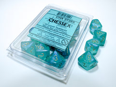 CHESSEX BOREALIS DICE: TEAL & GOLD SETS | Gamers Paradise