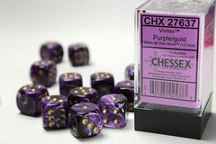 CHESSEX VORTEX DICE: VORTEX PURPLE & GOLD SETS | Gamers Paradise