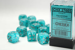 CHESSEX CIRRUS DICE: AQUA/SILVER | Gamers Paradise