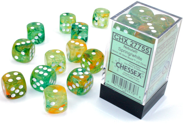 CHESSEX NEBULA DICE: SPRING & WHITE SETS | Gamers Paradise