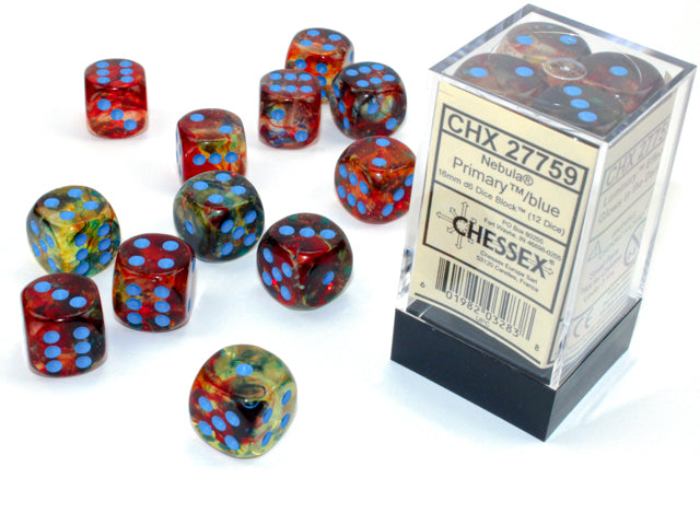 CHESSEX NEBULA DICE: PRIMARY & BLUE SETS | Gamers Paradise