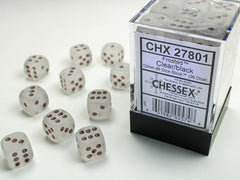 CHESSEX FROSTED DICE: CLEAR & BLACK SETS | Gamers Paradise