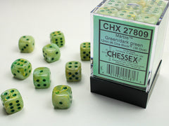 CHESSEX MARBLE DICE: MARBLE GREEN & DARK GREEN | Gamers Paradise