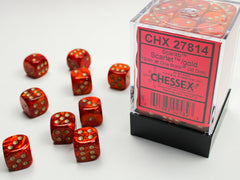 CHESSEX SCARAB DICE: SCARLET & GOLD SETS | Gamers Paradise